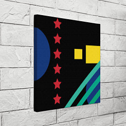 Холст квадратный Абстракция из геометрических фигур, цвет: 3D-принт — фото 2