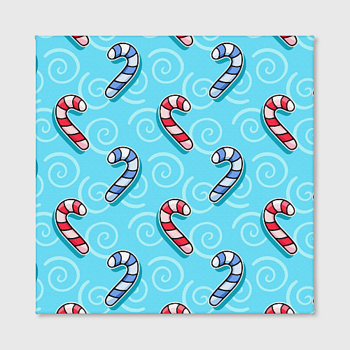 Картина квадратная Новогодний леденец трость / 3D-принт – фото 2