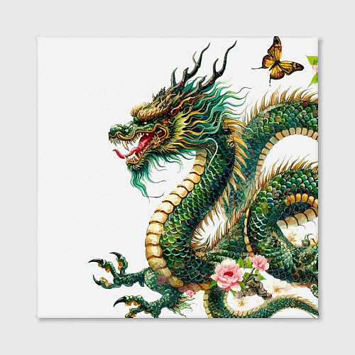 Картина квадратная Японский дракон - ирезуми искусство / 3D-принт – фото 2