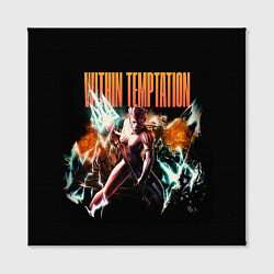 Холст квадратный Within Temptation the fire within, цвет: 3D-принт — фото 2