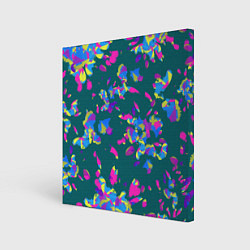 Холст квадратный Абстрактные лепестки, цвет: 3D-принт