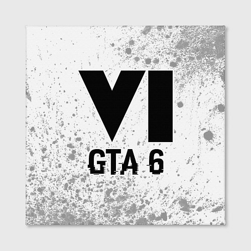 Картина квадратная GTA 6 glitch на светлом фоне / 3D-принт – фото 2