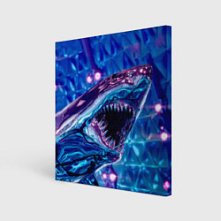 Холст квадратный Фиолетовая акула, цвет: 3D-принт