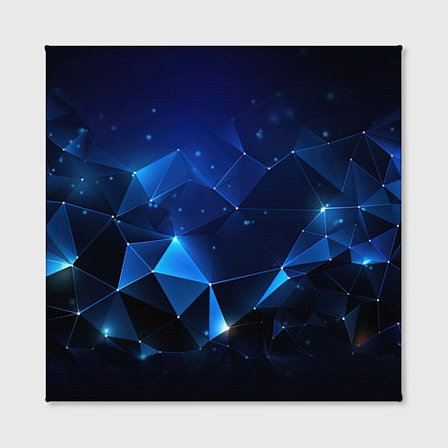 Картина квадратная Синяя геометрическая абстракция / 3D-принт – фото 2