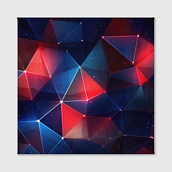 Холст квадратный Синяя геометрическая абстракция, цвет: 3D-принт — фото 2