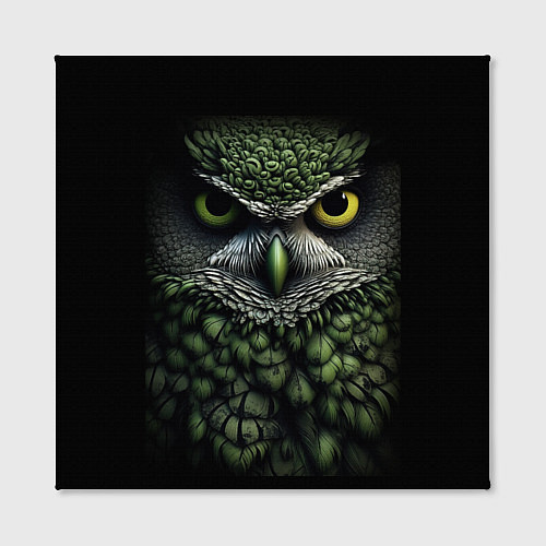 Картина квадратная Зелено черная сова / 3D-принт – фото 2