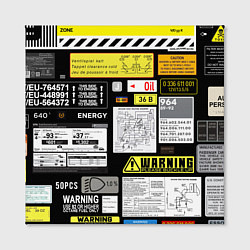 Холст квадратный Инженерные знаки, цвет: 3D-принт — фото 2