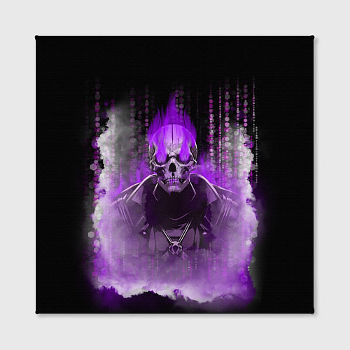 Картина квадратная Фиолетовый скелет в дыму / 3D-принт – фото 2
