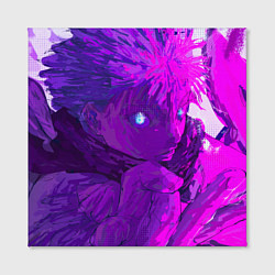 Холст квадратный Годжо произносит заклинание, цвет: 3D-принт — фото 2