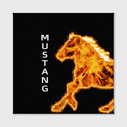 Картина квадратная Mustang fire / 3D-принт – фото 2