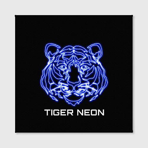 Картина квадратная Tiger neon art / 3D-принт – фото 2