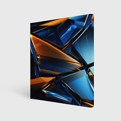 Холст квадратный Синии стеклянные осколки, цвет: 3D-принт