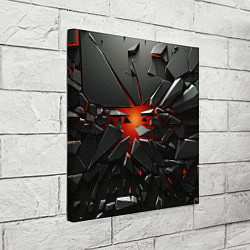 Холст квадратный Взрыв и черные камни, цвет: 3D-принт — фото 2