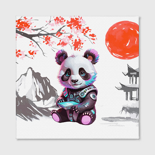 Картина квадратная Funny panda - China / 3D-принт – фото 2