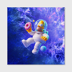 Холст квадратный Homer Simpson is a brave astronaut, цвет: 3D-принт — фото 2