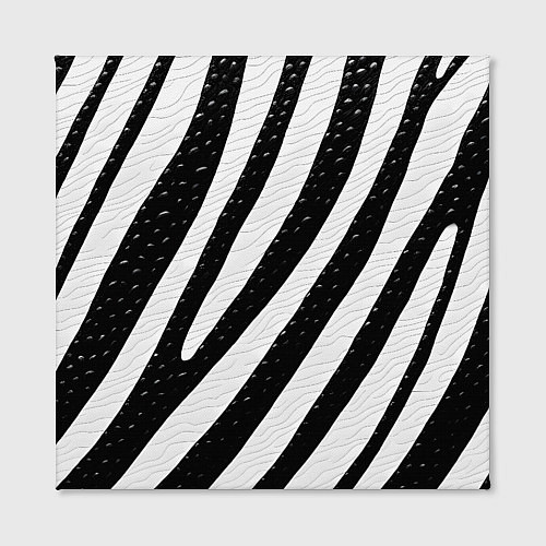 Картина квадратная Зебра под дождем / 3D-принт – фото 2