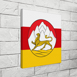 Холст квадратный Осетия флаг и герб, цвет: 3D-принт — фото 2