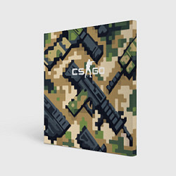 Картина квадратная Counter Strike - pixel military pattern