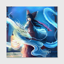 Холст квадратный Touhou Project Рейму Дракон, цвет: 3D-принт — фото 2
