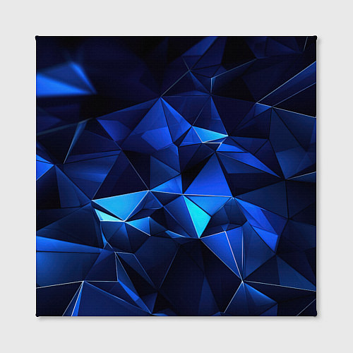 Картина квадратная Синие мелкие осколки калейдоскоп / 3D-принт – фото 2