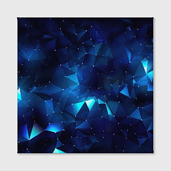 Холст квадратный Синие осколки из мелких абстрактных части калейдос, цвет: 3D-принт — фото 2