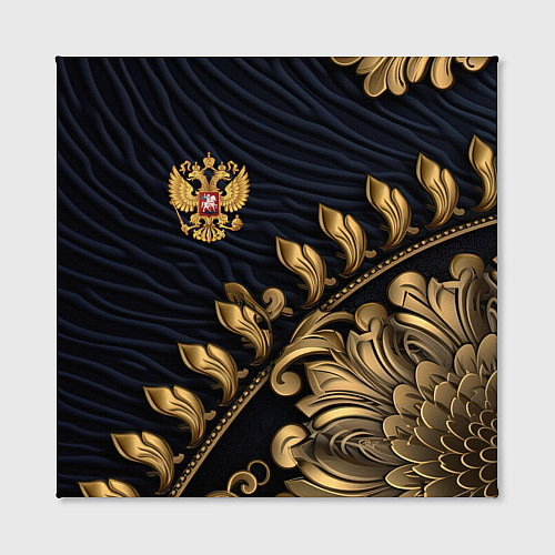 Картина квадратная Золотой герб России лепнина / 3D-принт – фото 2