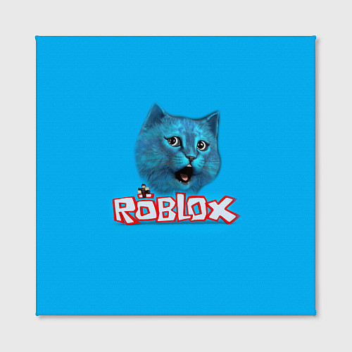 Картина квадратная Roblox синий кот / 3D-принт – фото 2