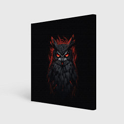 Холст квадратный Evil owl, цвет: 3D-принт