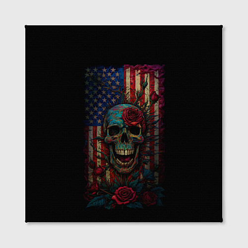 Картина квадратная Skull - USA / 3D-принт – фото 2