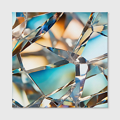Картина квадратная Грани стеклянного камня / 3D-принт – фото 2
