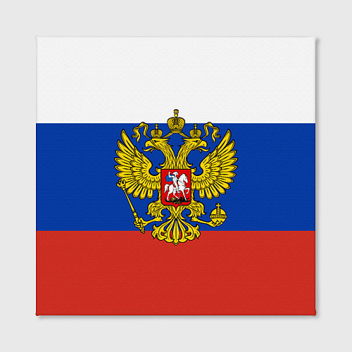 Картина квадратная Флаг России с гербом / 3D-принт – фото 2