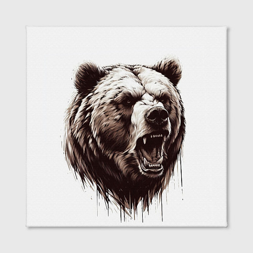 Картина квадратная Медведь симпатяга / 3D-принт – фото 2