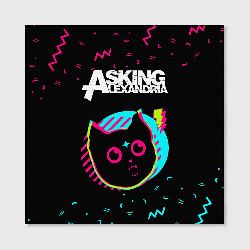 Картина квадратная Asking Alexandria - rock star cat / 3D-принт – фото 2