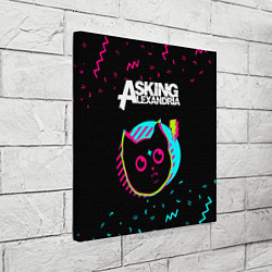 Холст квадратный Asking Alexandria - rock star cat, цвет: 3D-принт — фото 2
