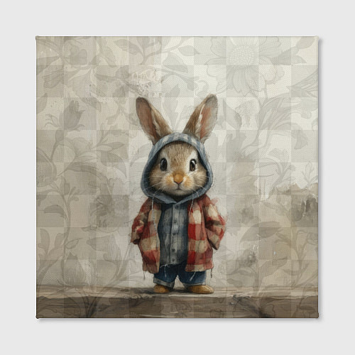 Картина квадратная Кролик в пальто / 3D-принт – фото 2