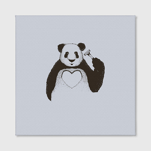 Картина квадратная Panda love art / 3D-принт – фото 2