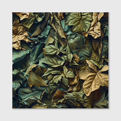 Картина квадратная Реалистичный камуфляж из листьев / 3D-принт – фото 2