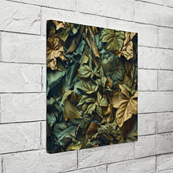 Холст квадратный Реалистичный камуфляж из листьев, цвет: 3D-принт — фото 2