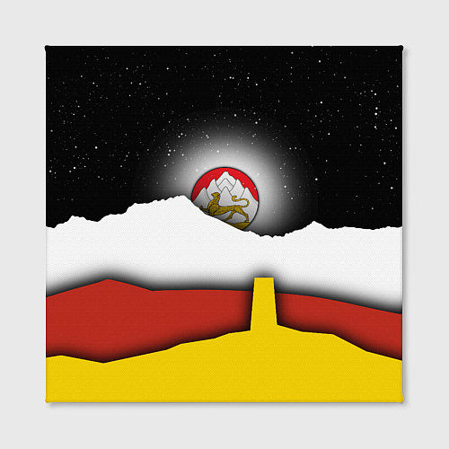 Картина квадратная Осетия горы и ночное небо / 3D-принт – фото 2