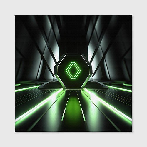 Картина квадратная Зеленый луч / 3D-принт – фото 2