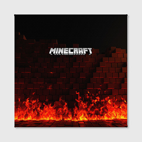 Картина квадратная Minecraft fire logo / 3D-принт – фото 2