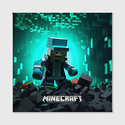 Картина квадратная Minecraft квадратный персонаж / 3D-принт – фото 2