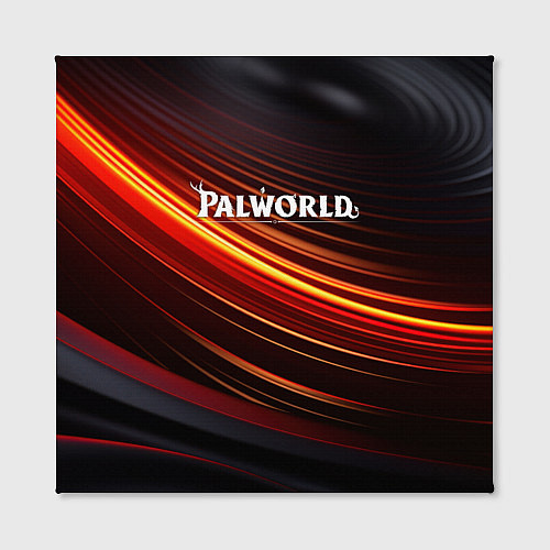 Картина квадратная Palworld logo black orange / 3D-принт – фото 2