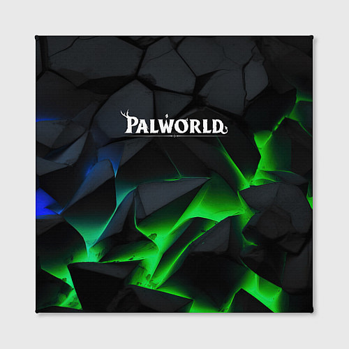 Картина квадратная Palworld объемные зеленые камни / 3D-принт – фото 2