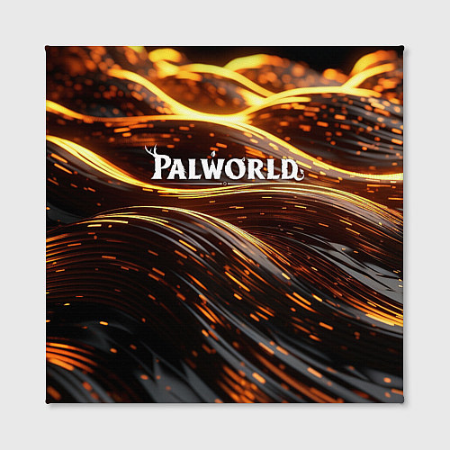 Картина квадратная Palworld логотип золотистый и черный фон / 3D-принт – фото 2