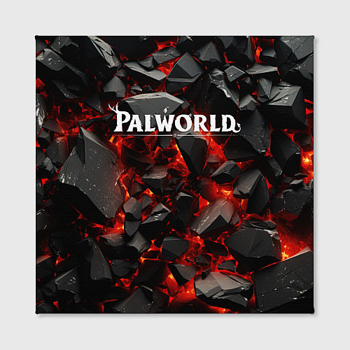 Картина квадратная Palworld логотип взрыв объемных камней / 3D-принт – фото 2