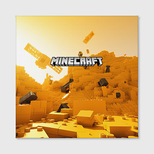 Картина квадратная Minecraft logo яркий желтый мир / 3D-принт – фото 2
