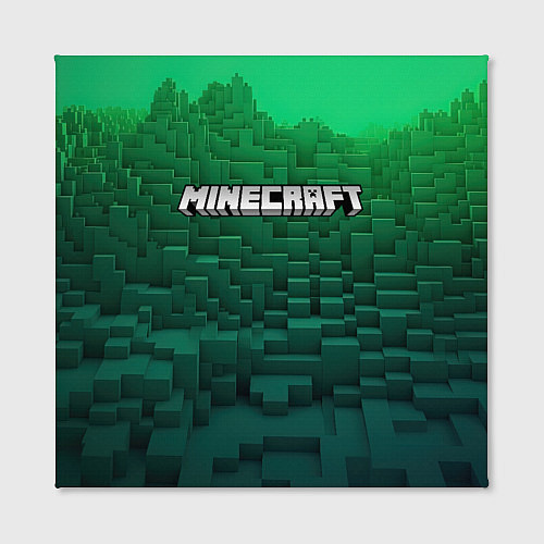 Картина квадратная Minecraft logo green / 3D-принт – фото 2