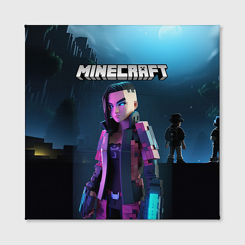 Картина квадратная Minecraft woman cyberpunk / 3D-принт – фото 2