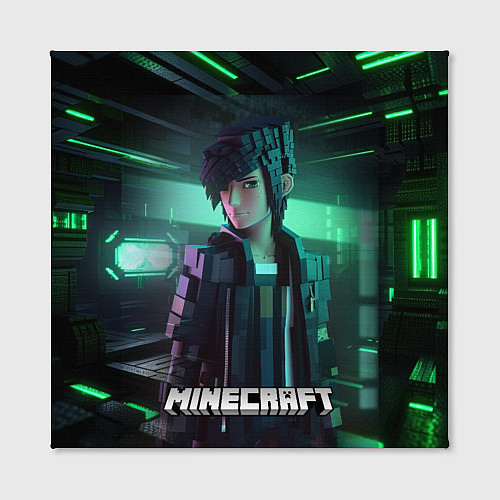 Картина квадратная Minecraft персонаж хакер / 3D-принт – фото 2